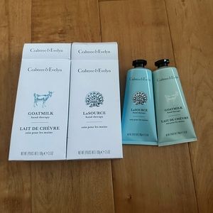 NEW Crabtree & Evelyn Goatmilk and LaSource Hand Therapy Cream (1x of each)
